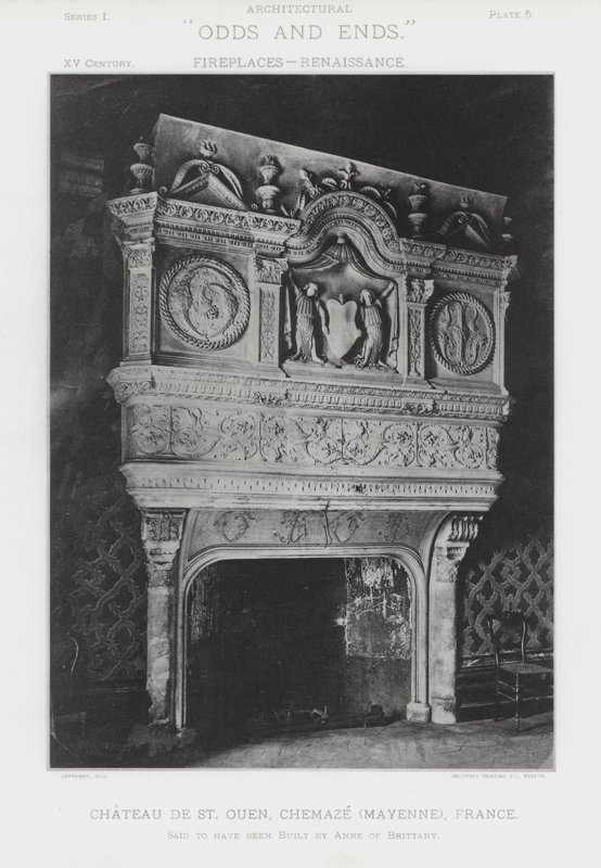 Cheminée : Château de St Ouen, Chemaze, Mayenne, France - American Photographer (after)