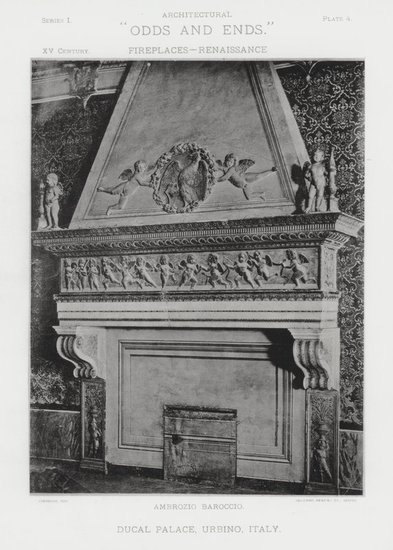 Cheminée : Palais Ducal, Urbino, Italie - American Photographer (after)
