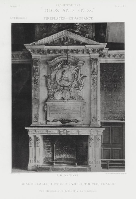 Cheminée : Grande Salle, Hôtel de Ville, Troyes, France - American Photographer (after)