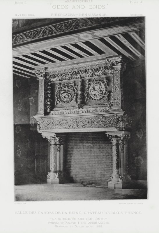 Cheminée : Salle des Gardes de la Reine, Château de Blois, France - American Photographer (after)
