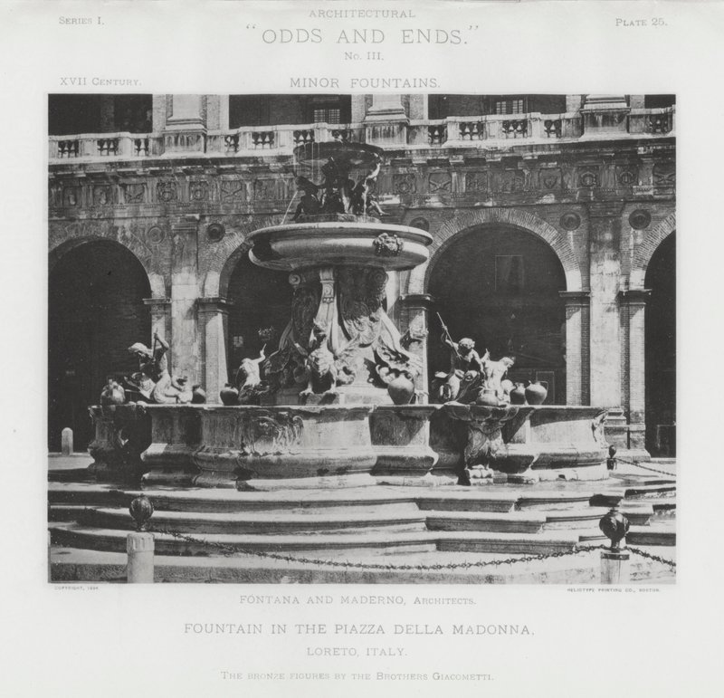 Fontaine sur la Piazza Della Madonna, Loreto, Italie - American Photographer (after)