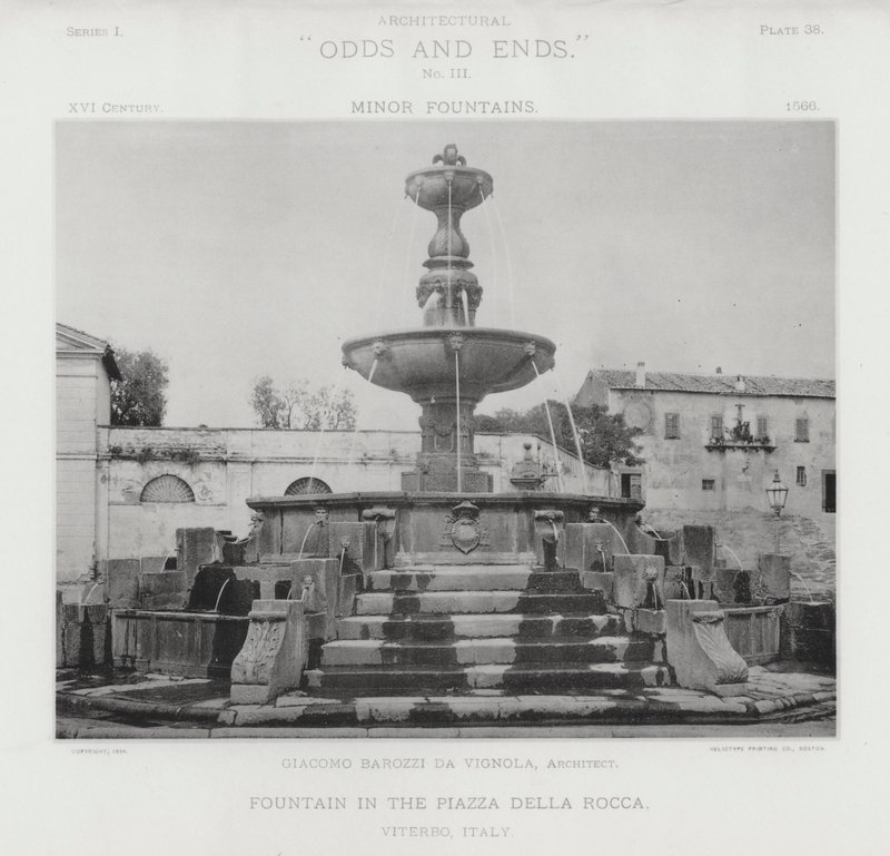 Fontaine sur la Piazza Della Rocca, Viterbo, Italie - American Photographer (after)