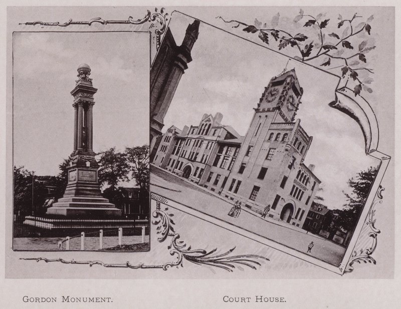 Monument Gordon ; Palais de justice (photo n/b) - American Photographer (after)