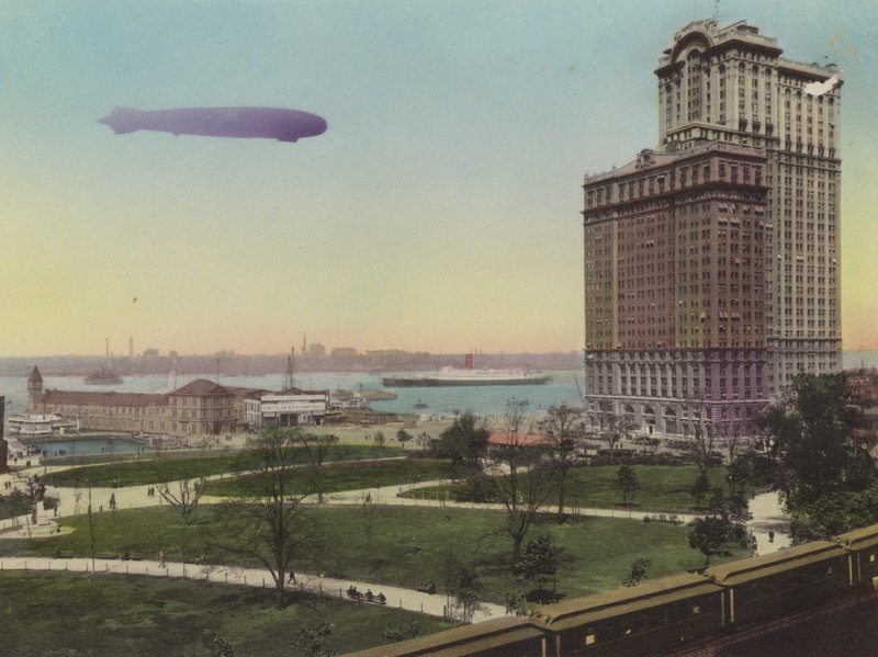 New York : Quai No 1, North River ; Battery Park et Whitehall Building - American Photographer (after)
