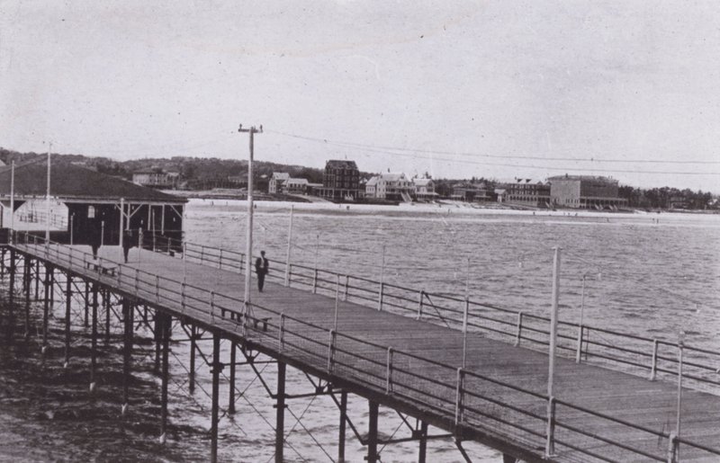 Old Orchard Beach, Maine : Vue depuis la jetée de l