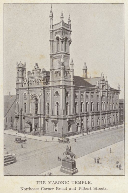 Philadelphie : Le Temple Maçonnique, coin nord-est de Broad et Filbert Streets - American Photographer (after)