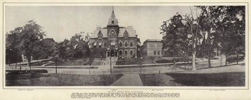 Springfield, Massachusetts : Le groupe de bâtiments de la bibliothèque municipale - American Photographer (after)