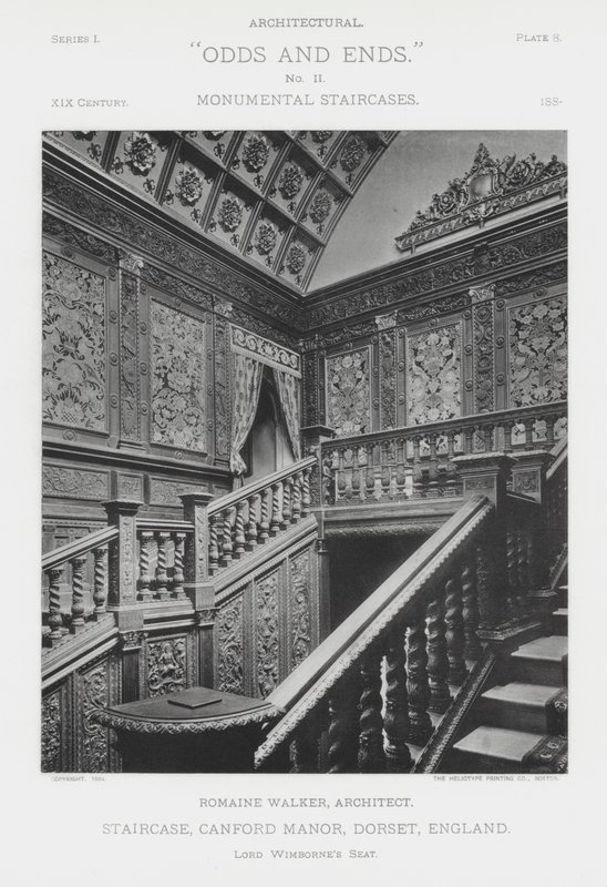 Escalier, Canford Manor, Dorset, Angleterre - American Photographer (after)