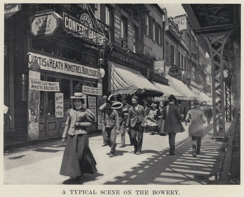 Une scène typique sur le Bowery - American Photographer
