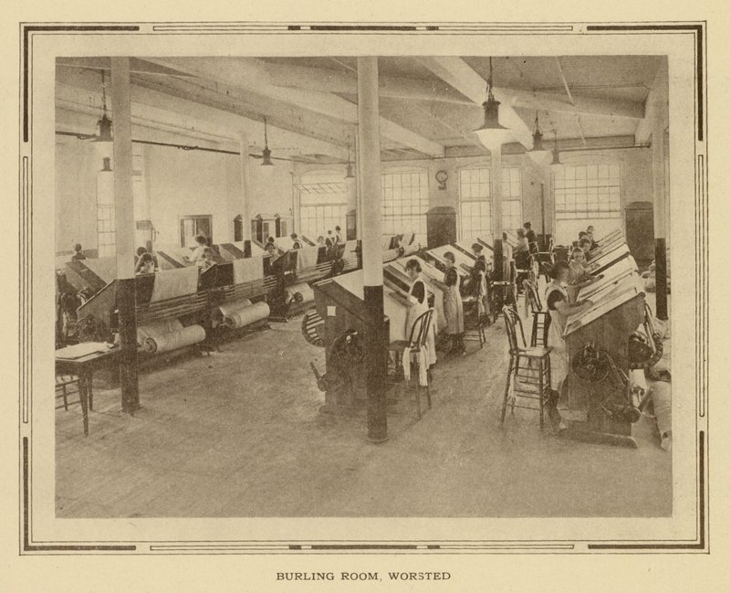 Amoskeag Manufacturing Company : Chambre Burling, Worsted (photo n/b) - American Photographer