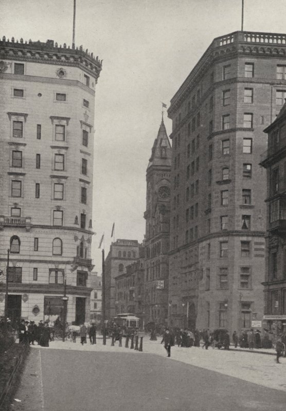 Boston : Temple maçonnique, YMCU, Hôtel Touraine, Boylston Street (photo n/b) - American Photographer