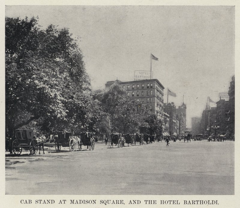 Station de taxis à Madison Square, et l
