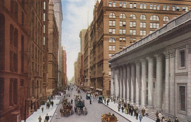 Chicago : La Salle Street, depuis le Board of Trade Building (photo couleur) - American Photographer