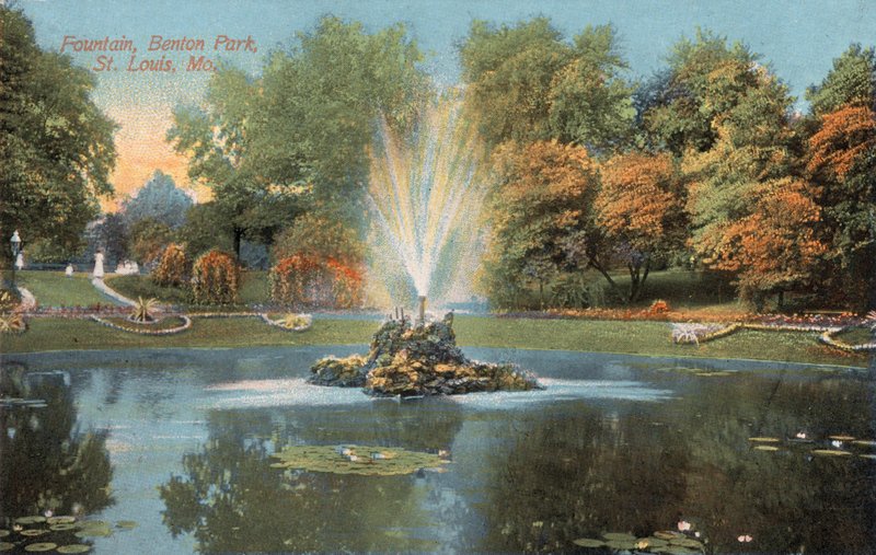 Fontaine, Benton Park, St Louis, Mo (photo couleur) - American Photographer