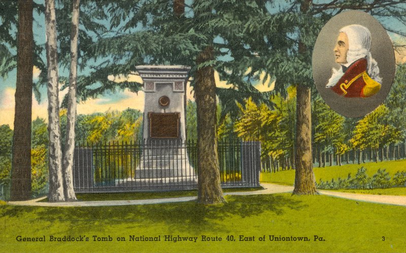 Tombe du général Braddock, route nationale 40, à l
