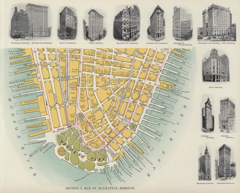 Carte du Borough de Manhattan - American Photographer