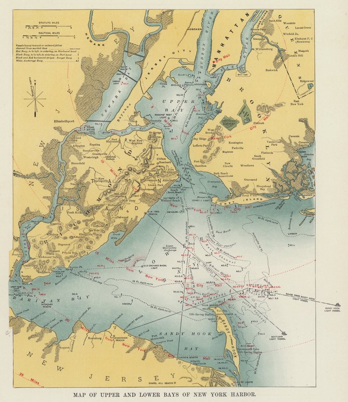 Carte des baies supérieure et inférieure du port de New York - American Photographer
