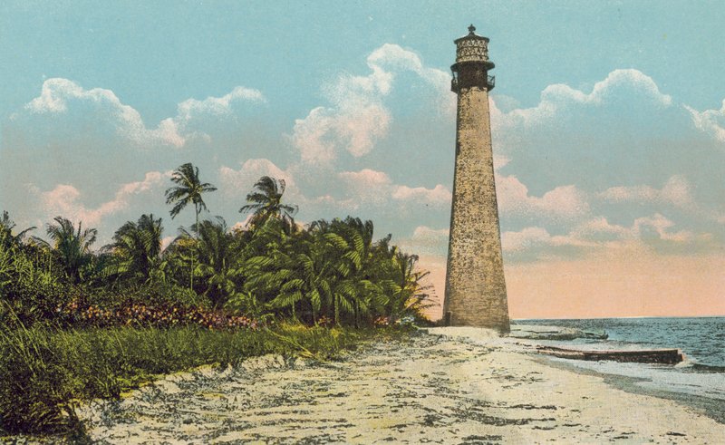 Miami, Floride, vers 1925 : Cap Florida et phare (photo couleur) - American Photographer