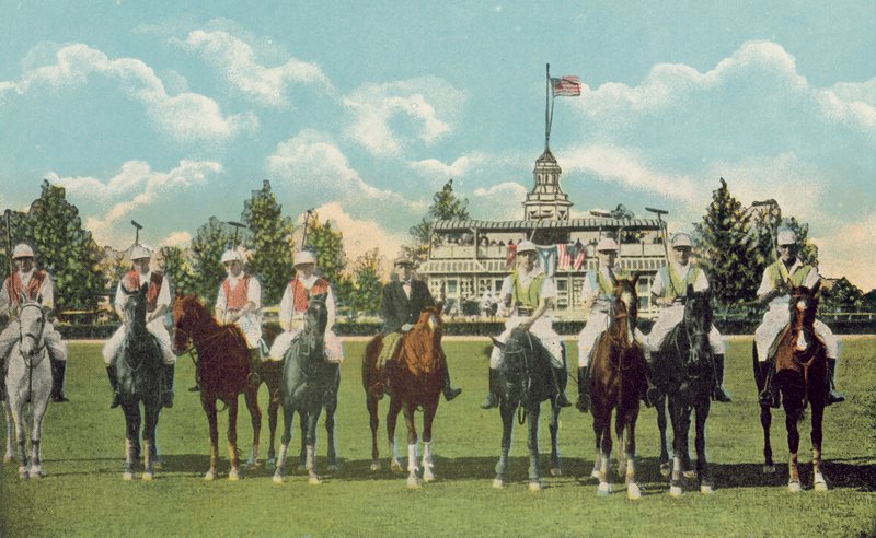 Miami, Floride, vers 1925 : Club House et Polo Field (photo couleur) - American Photographer