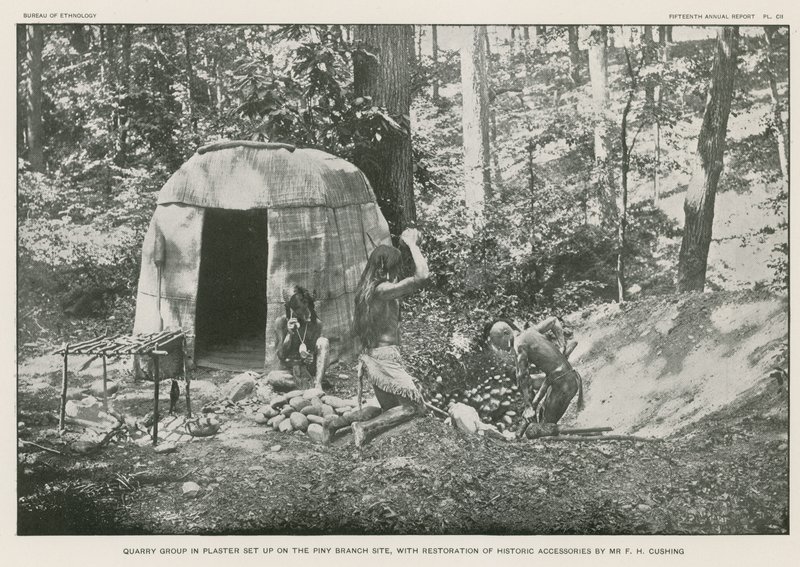 Groupe de carrière en plâtre installé sur le site de Piny Branch - American Photographer