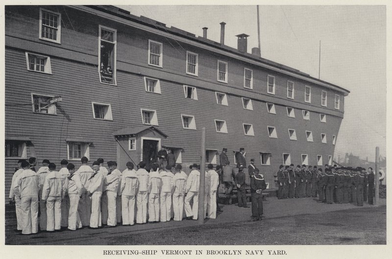 Navire de réception Vermont dans le chantier naval de Brooklyn - American Photographer