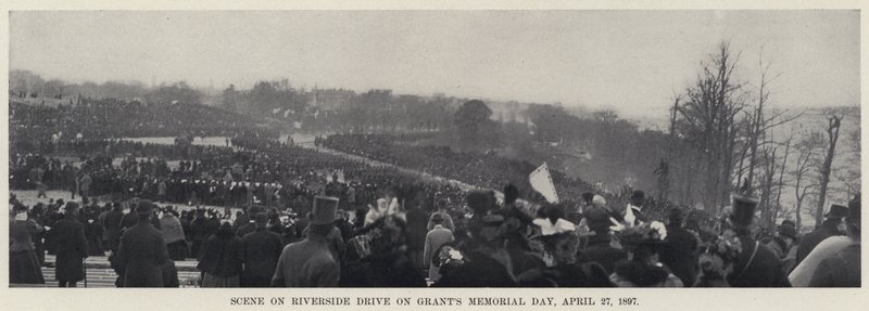 Scène sur Riverside Drive le jour du mémorial de Grant, 27 avril 1897 - American Photographer