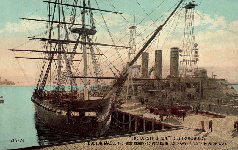 Le Constitution, Old Ironsides, Boston, Massachusetts, le navire le plus célèbre de la marine américaine (photo couleur) - American Photographer