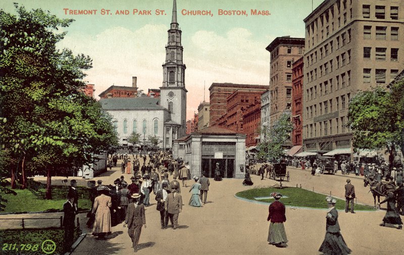 Église de Tremont Street et Park Street, Boston, Massachusetts (photo couleur) - American Photographer