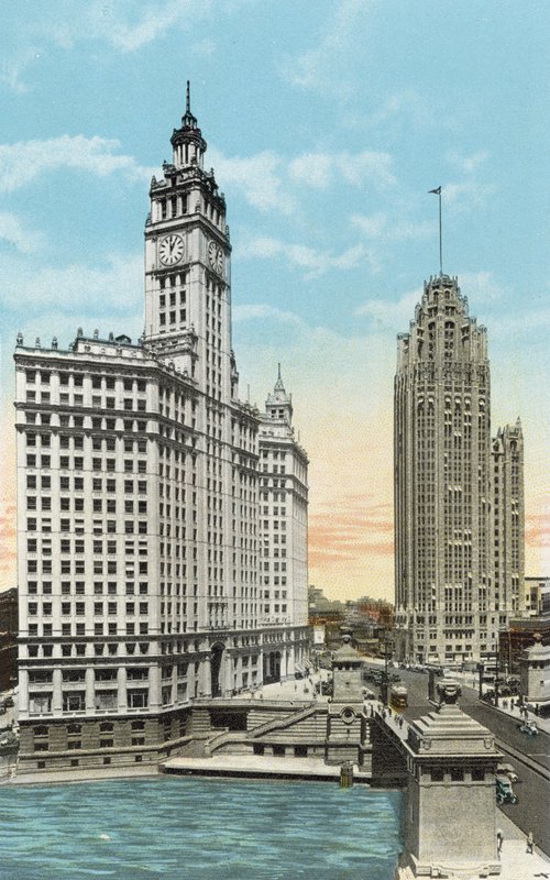 Wrigley Building et Tribune Tower - American Photographer