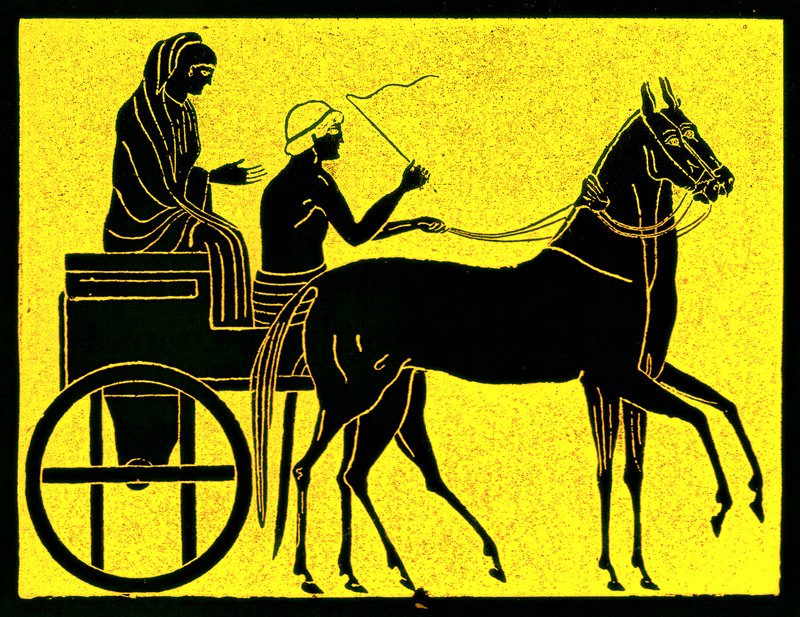 Un char grec, illustration de History of Greece par Victor Duruy, publiée en 1890 - American School