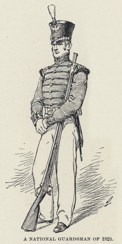 Un garde national de 1825 - American School