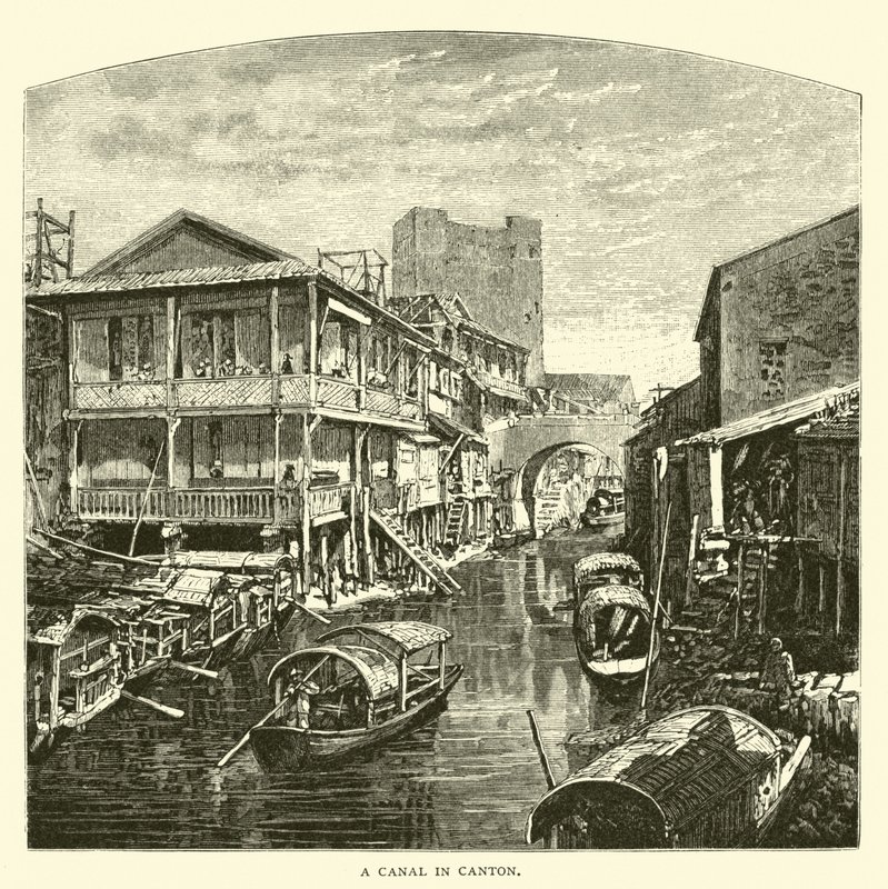 Un canal à Canton - American School