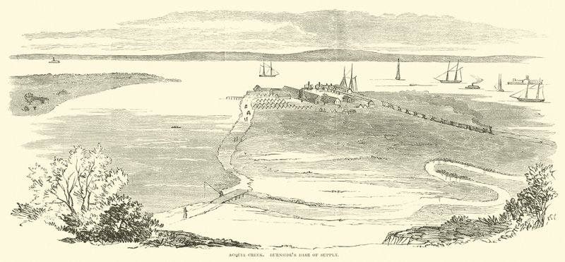 Acquia Creek, base de ravitaillement de Burnside, novembre 1862 - American School