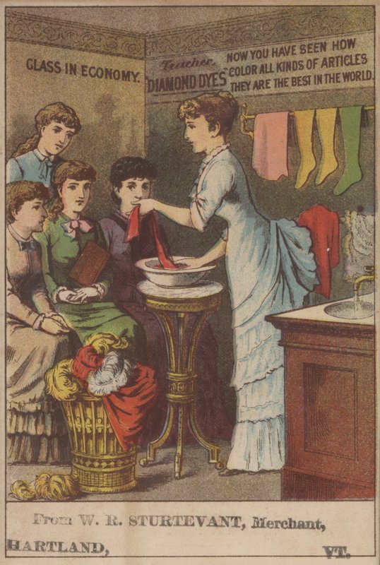 Publicité pour Diamond Dyes - American School