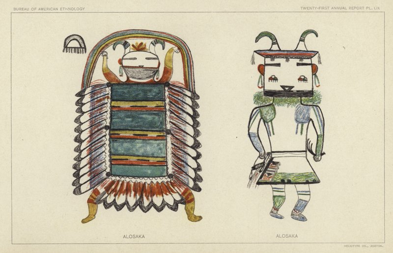 Alosaka (colour litho) - American School
