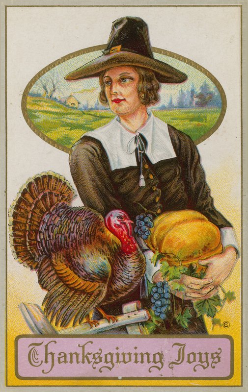 Carte de Thanksgiving américaine - American School