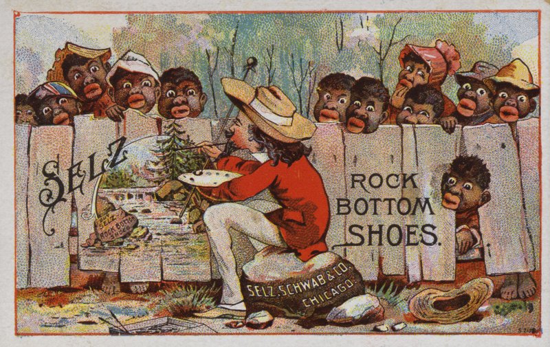 Artiste peignant sur une clôture - American School