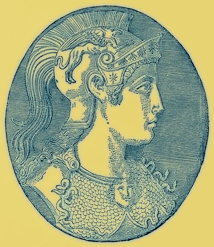Athéna, illustration de History of Greece par Victor Duruy, publiée en 1890 - American School
