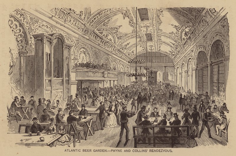 Atlantic Beer Garden, Rendez-vous de Payne et Collins (gravure) - American School
