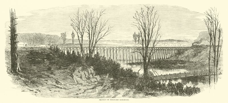 Pont sur le chemin de fer militaire, mars 1865 - American School
