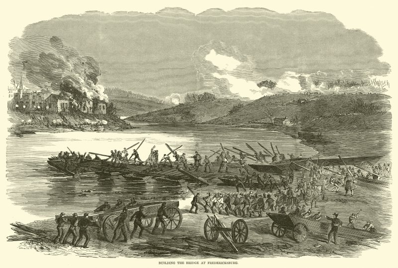 Construction du pont à Fredericksburg, décembre 1862 - American School
