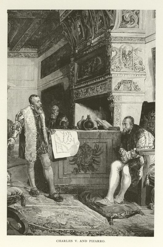 Charles V et Pizarro - American School