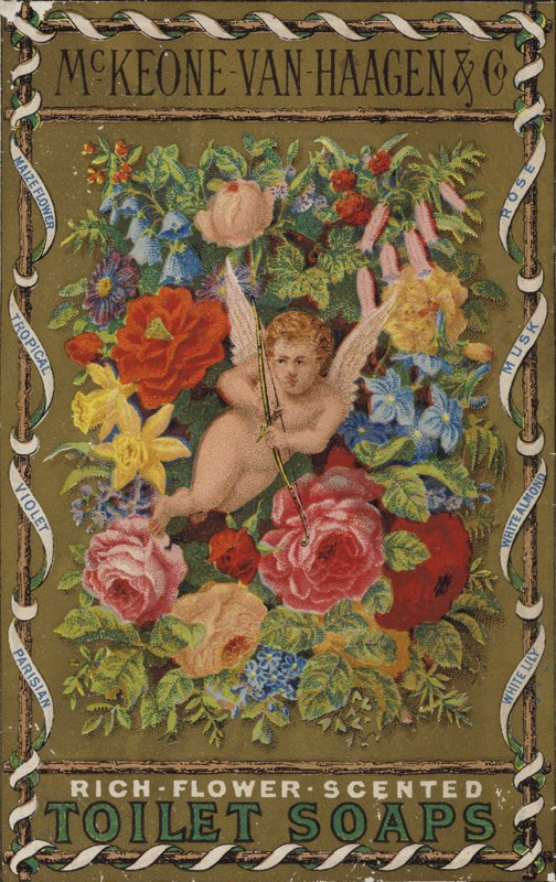 Chérubin avec des fleurs - American School