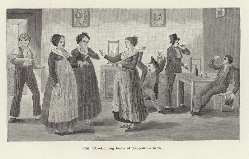 Retour à la maison de la mariée napolitaine - American School