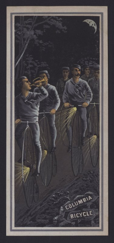 Cyclistes roulant la nuit - American School