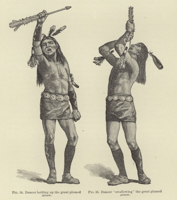 Danseur tenant la grande flèche plumée - American School