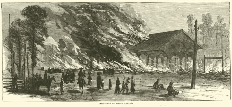 Destruction de Millen Junction, novembre 1864 - American School