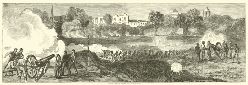 Troupes fédérales devant Jackson, Mississippi, juillet 1863 - American School