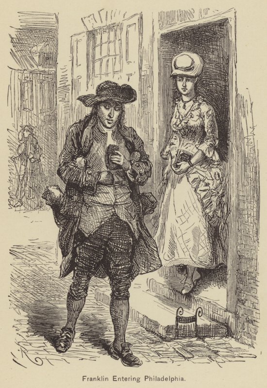 Franklin entrant à Philadelphie - American School