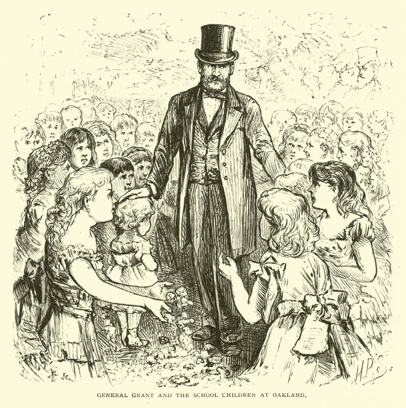 Le général Grant et les écoliers à Oakland - American School